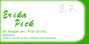 erika pick business card